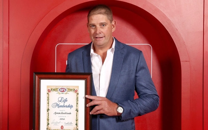 Aaron Sandilands receives AFL life membership